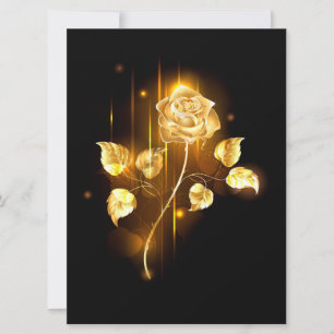 Golden rose ( gold rose ) holiday card