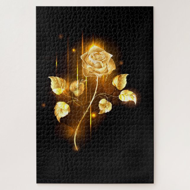 Golden rose ( gold rose ) jigsaw puzzle (Vertical)