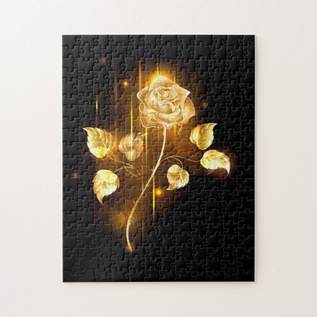 Golden rose ( gold rose ) jigsaw puzzle (Vertical)