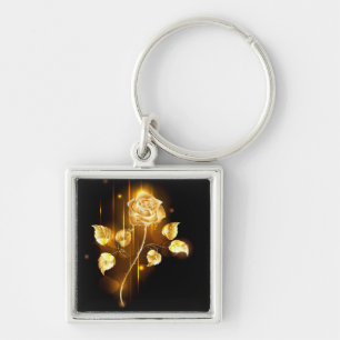 Golden rose ( gold rose ) key ring