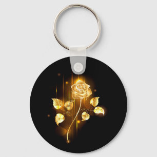 Golden rose ( gold rose ) key ring