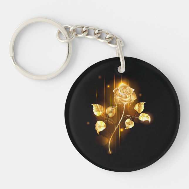 Golden rose ( gold rose ) key ring (Front)