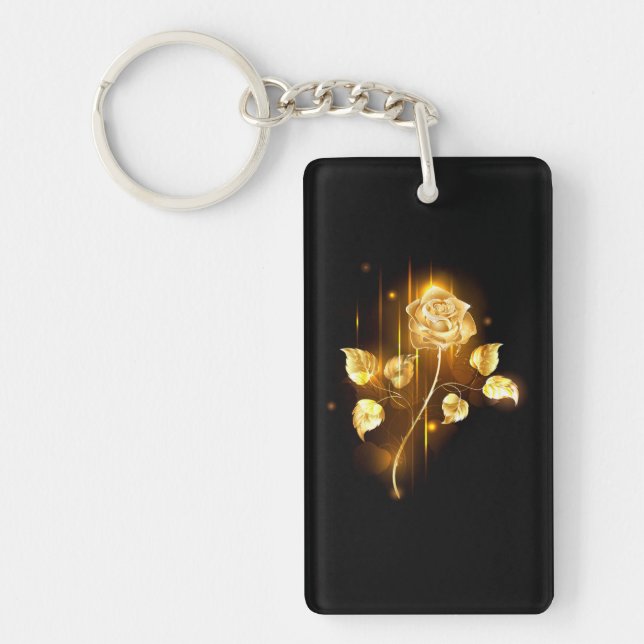 Golden rose ( gold rose ) key ring (Front)