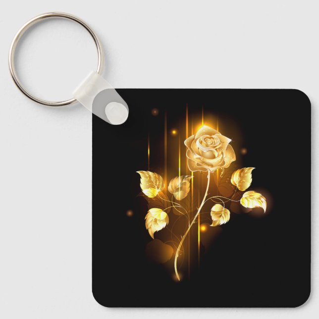 Golden rose ( gold rose ) key ring (Front)
