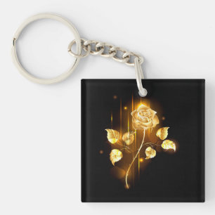 Golden rose ( gold rose ) key ring