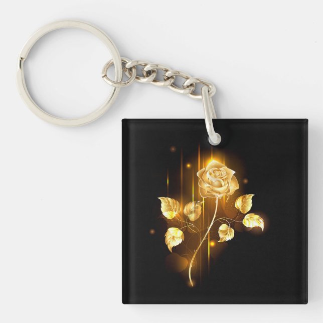 Golden rose ( gold rose ) key ring (Front)