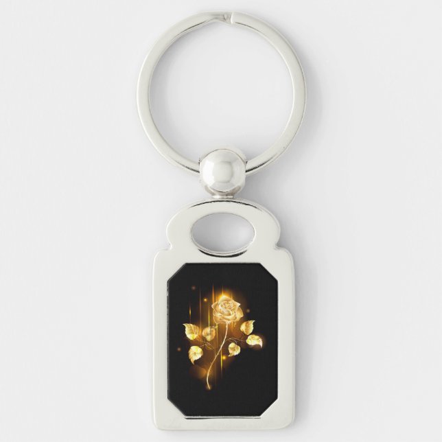 Golden rose ( gold rose ) key ring (Front)
