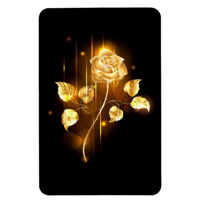 Golden rose ( gold rose ) magnet (Vertical)