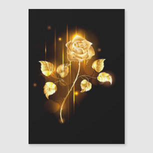 Golden rose ( gold rose ) magnetic invitation