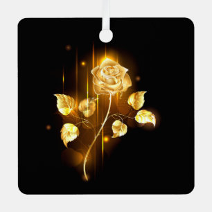 Golden rose ( gold rose ) metal tree decoration
