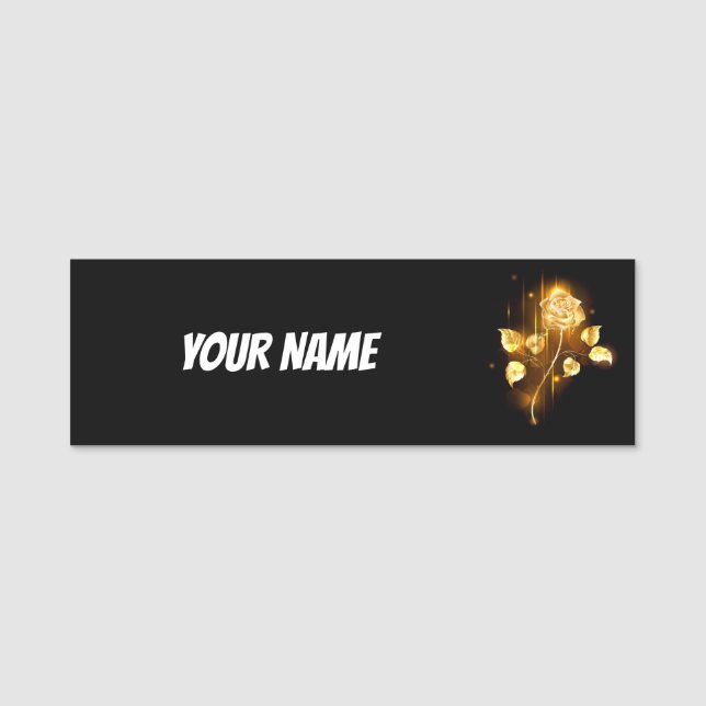 Golden rose ( gold rose ) name tag (Front)
