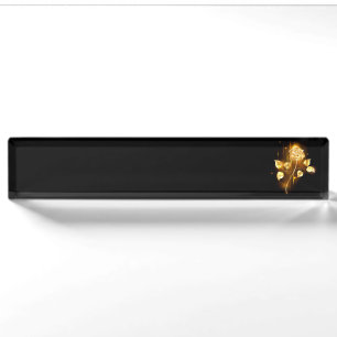 Golden rose ( gold rose ) nameplate