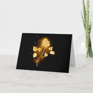 Golden rose ( gold rose ) note card