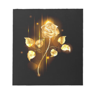 Golden rose ( gold rose ) notepad
