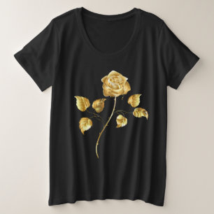 Golden rose ( gold rose ) plus size T-Shirt