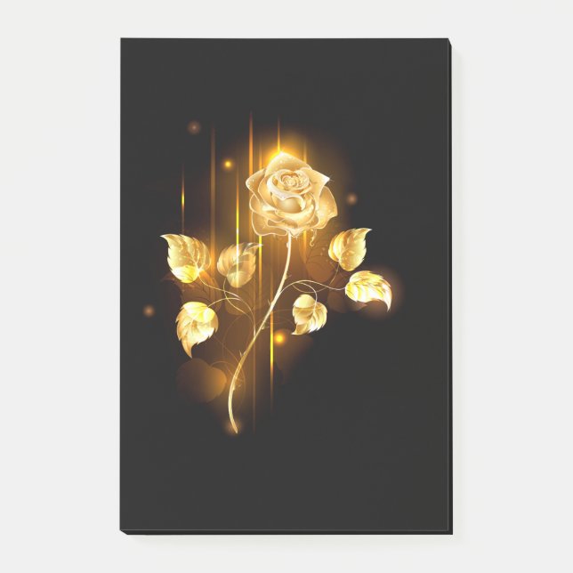 Golden rose ( gold rose ) post-it notes (Front)
