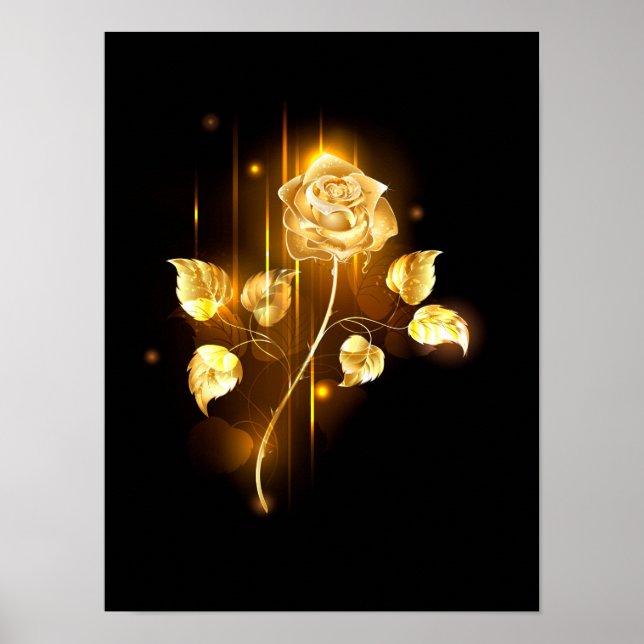 Golden rose ( gold rose ) poster (Front)