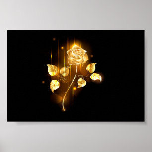 Golden rose ( gold rose ) poster