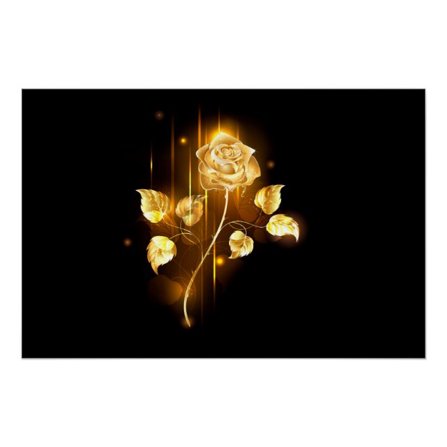 Golden rose ( gold rose ) poster (Front)