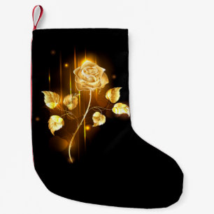 Golden rose ( gold rose ) small christmas stocking
