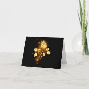Golden rose ( gold rose ) thank you card