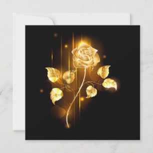 Golden rose ( gold rose ) thank you card