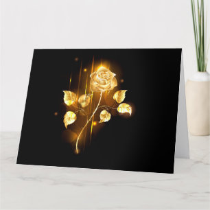 Golden rose ( gold rose ) thank you card