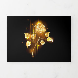 Golden rose ( gold rose ) Tri-Fold announcement