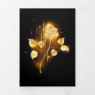 Golden rose ( gold rose ) Tri-Fold programme