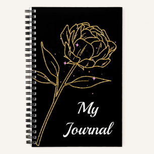 Golden Rose Journal Notebook