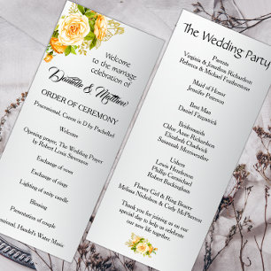 Golden Rose Radiance: Silver Wedding Program Programme