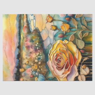 Golden Rose River Valley Sunrise II Tissue Paper