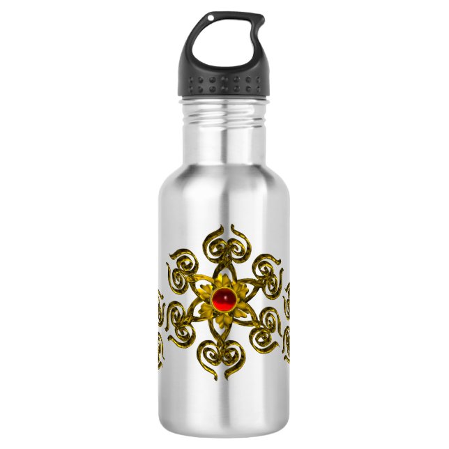 GOLDEN ROSE RUBY,White 710 Ml Water Bottle (Front)