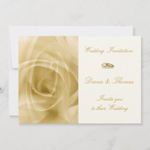 Golden Rose - Wedding Invitation