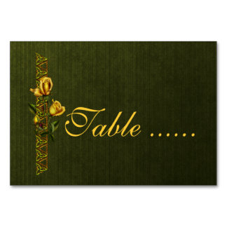 Golden Rose Wedding Suite Table Number