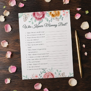 Golden Rose Who Knows Mummy Best Game Notepad