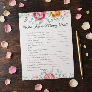 Golden Rose Who Knows Mummy Best Game Notepad