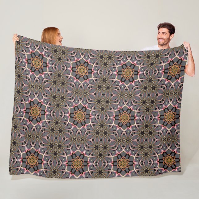 Golden Rosette Fleece Blanket (In Situ)