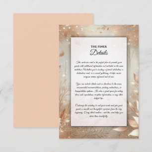 Golden Rosewood Enchanted Forest Wedding Enclosure Card