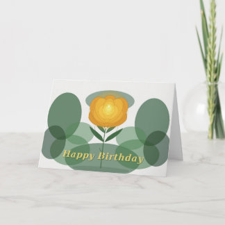 Golden Ross Happy Birthday Card