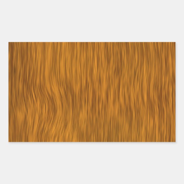 Golden Rough Wood Texture Background Rectangular Sticker (Front)