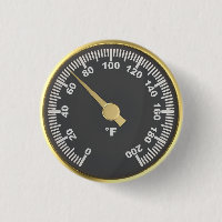 Golden round thermometer