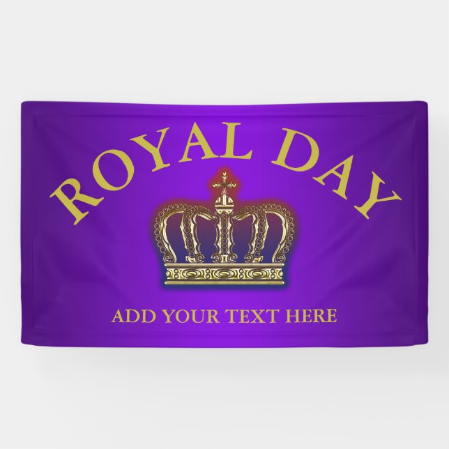 Golden Royal Crown gradients BG II + your & ideas Banner (Horizontal)