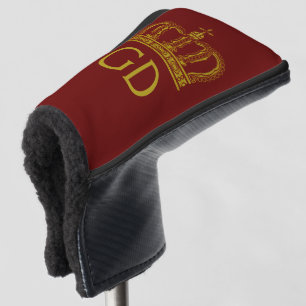 Golden Royal Crown I + your backgr. & ideas Golf Head Cover