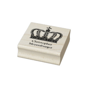 Golden Royal Crown I + your backgr. & ideas Rubber Stamp