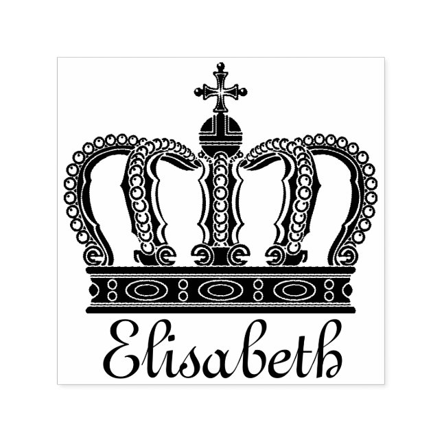 Golden Royal Crown I + your backgr. & ideas Self-inking Stamp (Design)