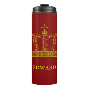 Golden Royal Crown I + your backgr. & ideas Thermal Tumbler