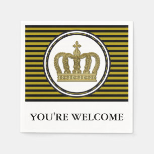 Golden Royal Crown II + your backgr. & ideas Napkin