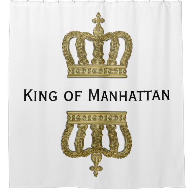 Golden Royal Crown II + your backgr. & ideas Shower Curtain (Front)