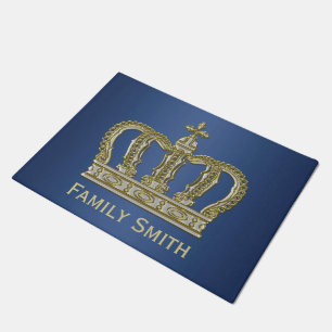 Golden Royal Crown III + your backgr. & ideas Doormat